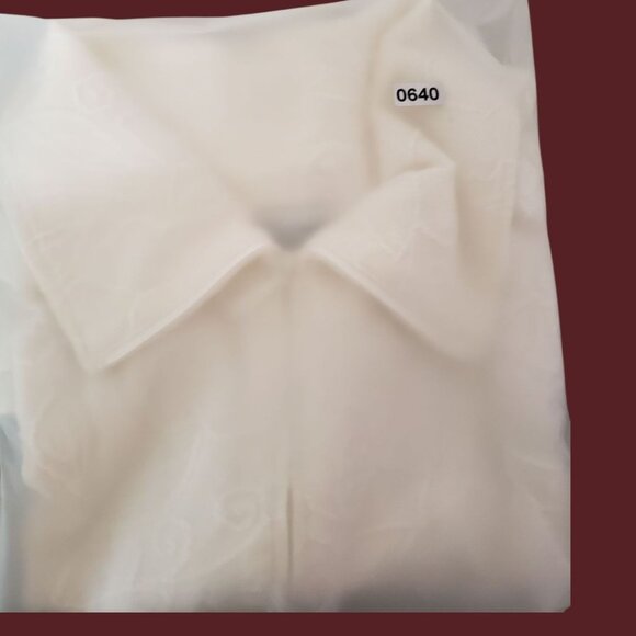 Coldwater Creek Womens Textured Floral Zip-Up Jacket Cream Size Medium - Picture 11 of 12